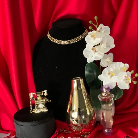 Elegant, goldtone, adjustable choker/collar.  No maker’s mark. - Picture 3 of 6